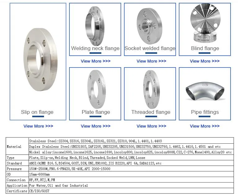 Carbon Steel Forged Integral Lapped P25gh Pipe Q245 Plate Socket Welding Threaded Weld Neck Wn Flange